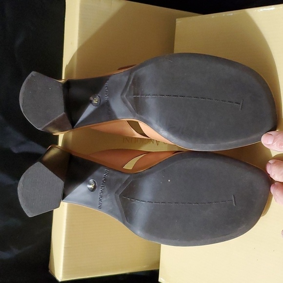 💫ENZO ANGIOLINI EAANTON SUN COGNAC LEATHER HEELS - Picture 4 of 8